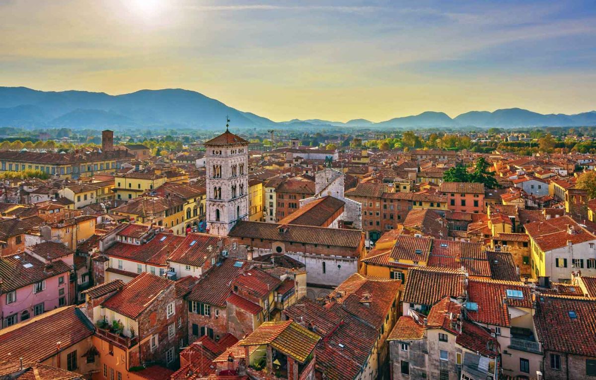 Lucca aerial view