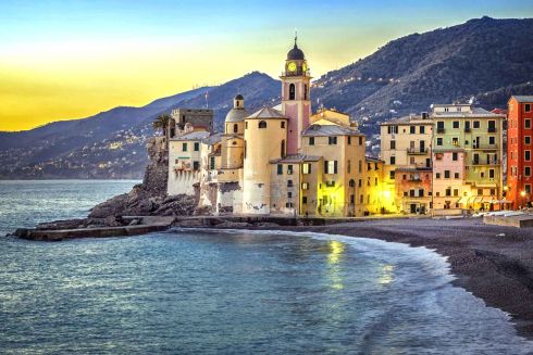 sea-shore-Camogli-Genoa, Liguria, Italy
